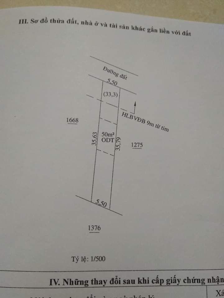 Bán đất khu phố Bình An phường An Lộc-BL giá 400tr dt 5.5×36