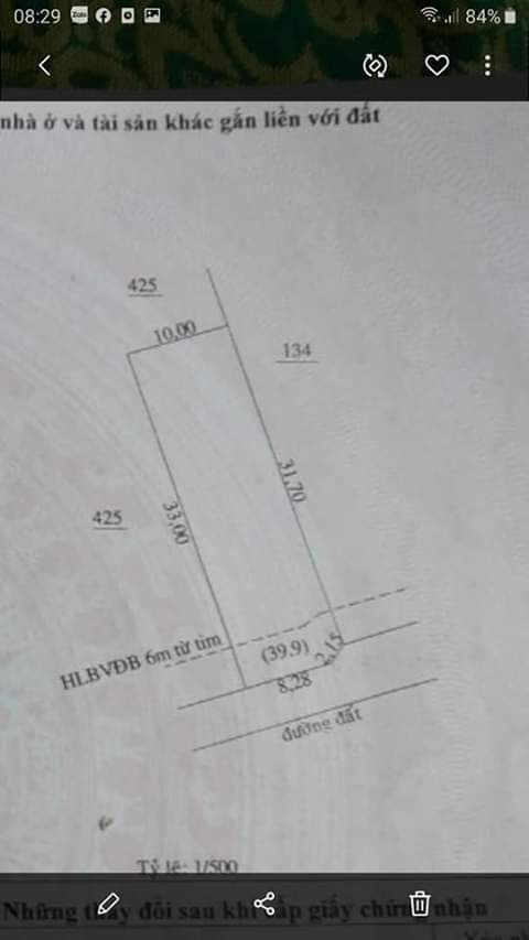 Bán đất khu phố Bình Tân phường An Lộc-BL giá 730tr dt 10×33