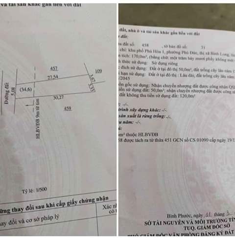 Bán đất khu phố Phú Hòa 1 phường Phú Đức-BL giá 470tr dt 5×27