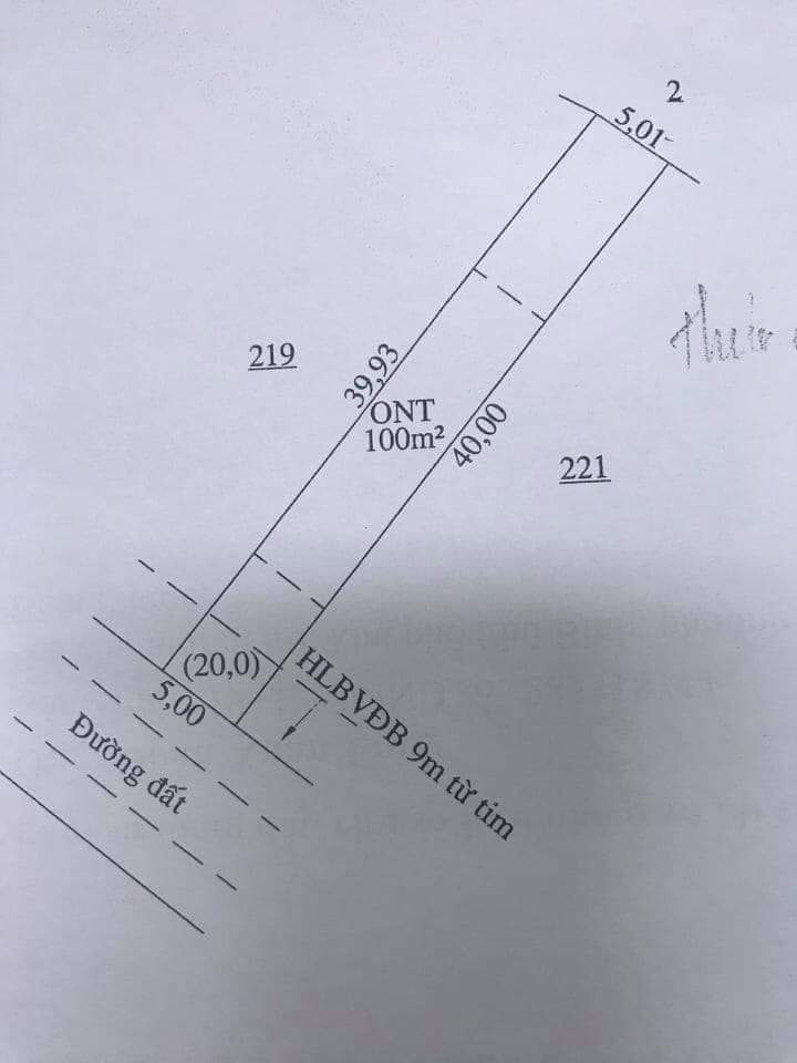 Bán đất ấp 17 xã Thanh Phú-BL giá 350tr dt 5×39
