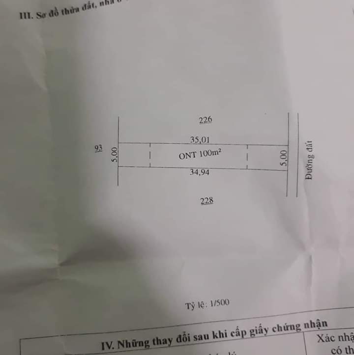 Bán đất ấp Vườn Rau xã Thanh Phú-BL giá 400tr dt 5×35