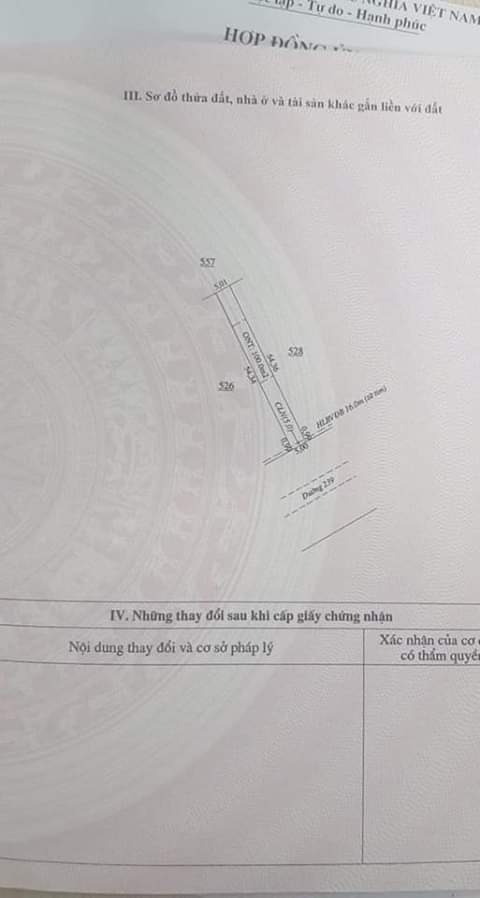 Bán đất ấp 5 xã Minh Long- Chơn Thành giá 620tr dt 54×5