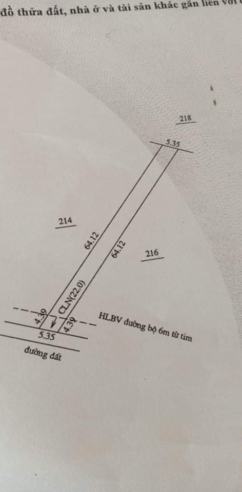 Bán đất ấp 5 xã minh hưng giá 510tr dt 5×64