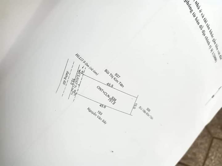 Bán đất ấp 1 minh hưng giá 220tr/m dt 15×45