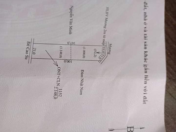 Bán đất minh hưng giá 650tr dt26×108