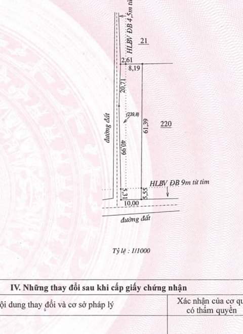 Bán đất ấp Phố Lố xã An Phú-HQ giá 360tr dt 10×66