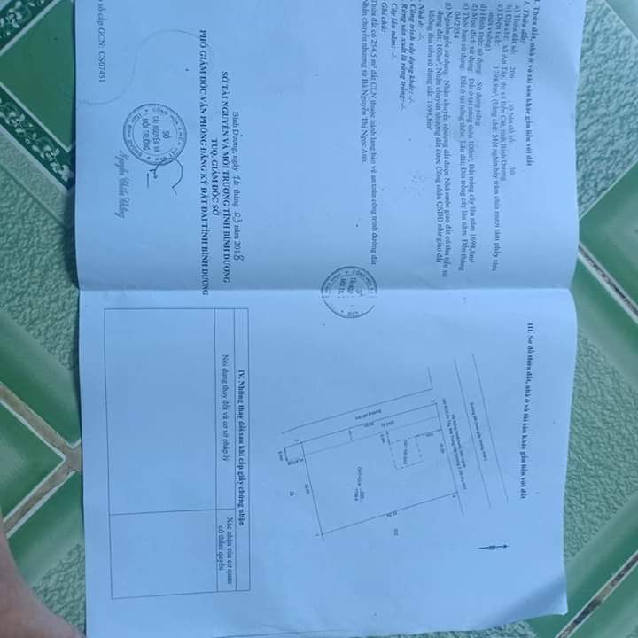 Bán đất an tây bến cát giá 7tỷ2 dt 35×53