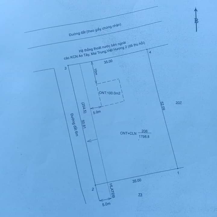 Bán đất an tây bến cát giá 7tỷ2 dt 35×53