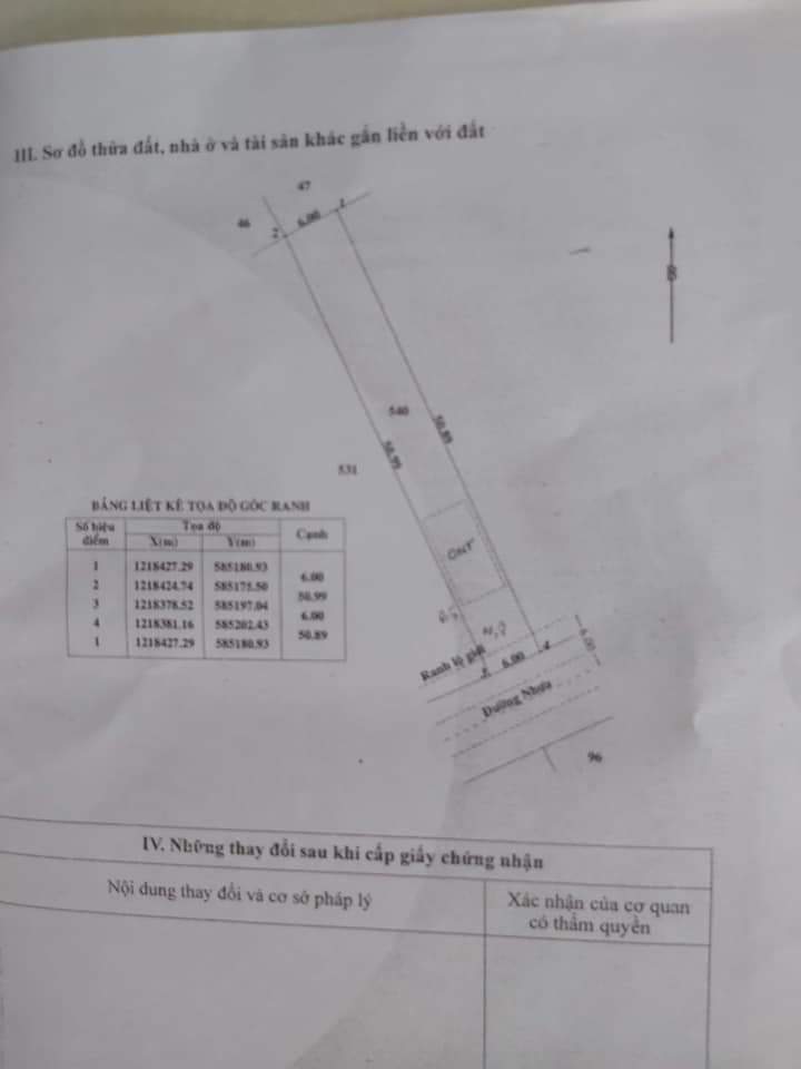Bán đất phạm văn cội củ chi giá 2tỷ dt 6×50