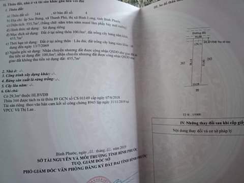 Bán đất ấp Sóc Bưng xã Thanh Phú giá 285tr dt 10×55
