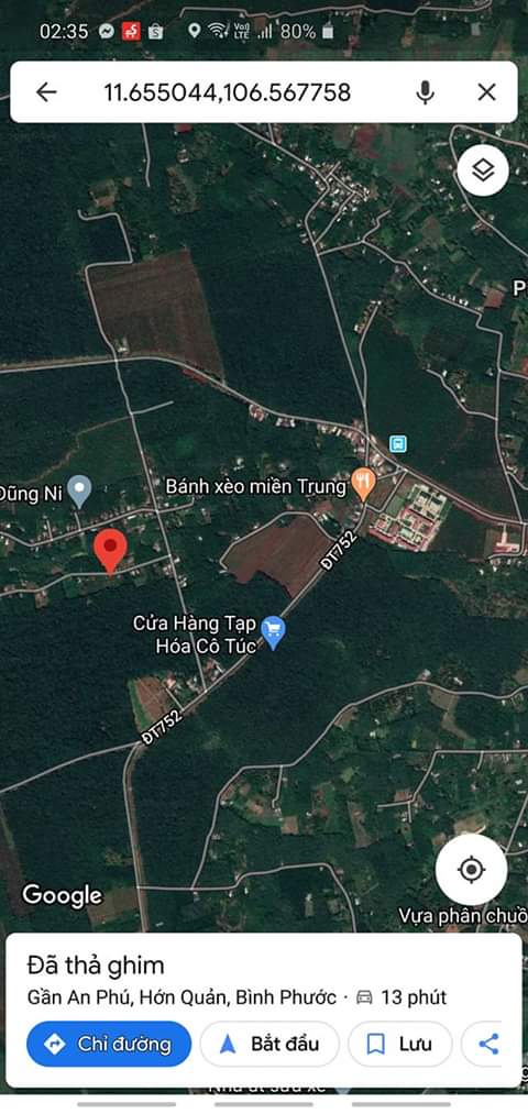 Bán đất phường Hưng Chiến-BL giá 1ty250tr dt 37×48