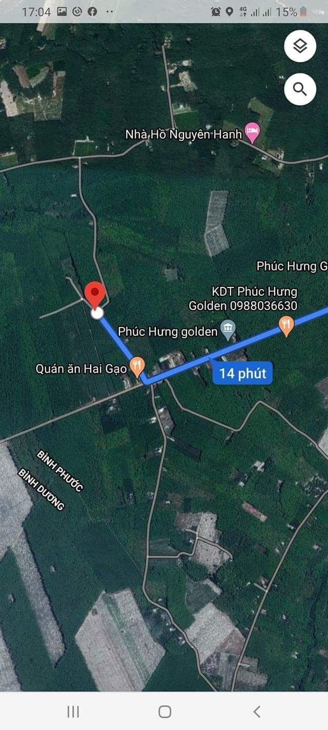 Bán đất ấp 5 minh hưng giá 765tr dt 10×50