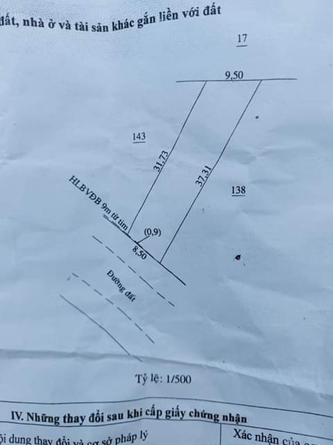Bán nhà xã Thanh Phú-BL giá 770tr dt 8.5×32
