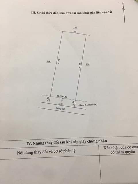 Bán đất ấp 4 xã minh hưng chơn thành giá 1ty050tr dt 15×45