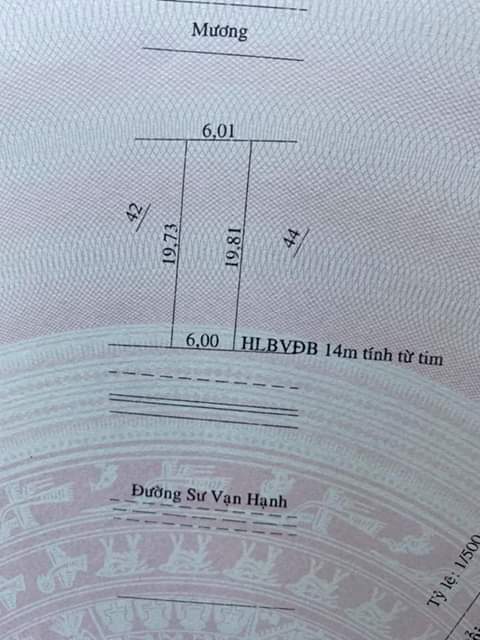 Bán đất khu phố xa cam 1 phường hưng chiến-bl giá 1.200tỷ dt 6×19