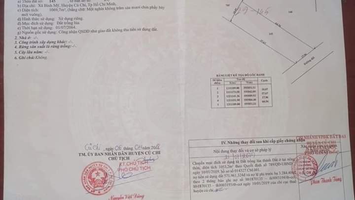Bán đất bình mỹ củ chi giá 7tỷ2 dt 18×60
