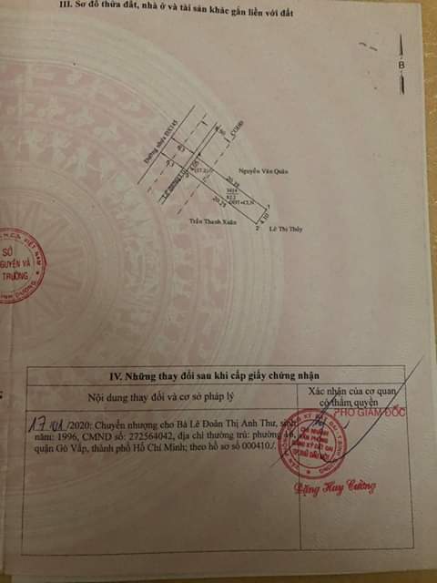 Bán nhà phường Tương Bình Hiệp-tp Thủ Dầu Một -BD giá 2ty400tr dt 4×25