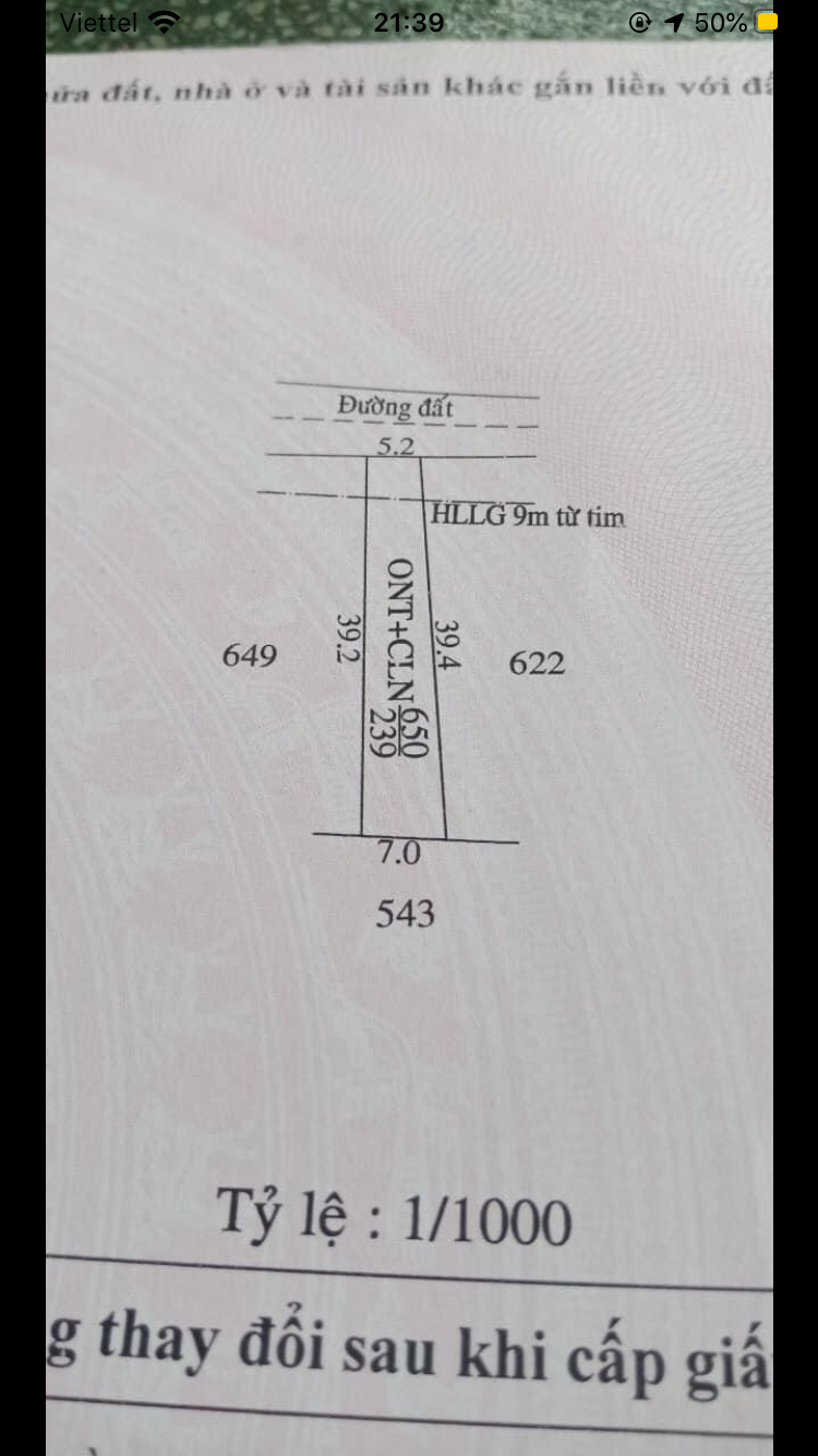 Bán căn nhà xã Minh Đức dt 5x39x100tx giá 470tr