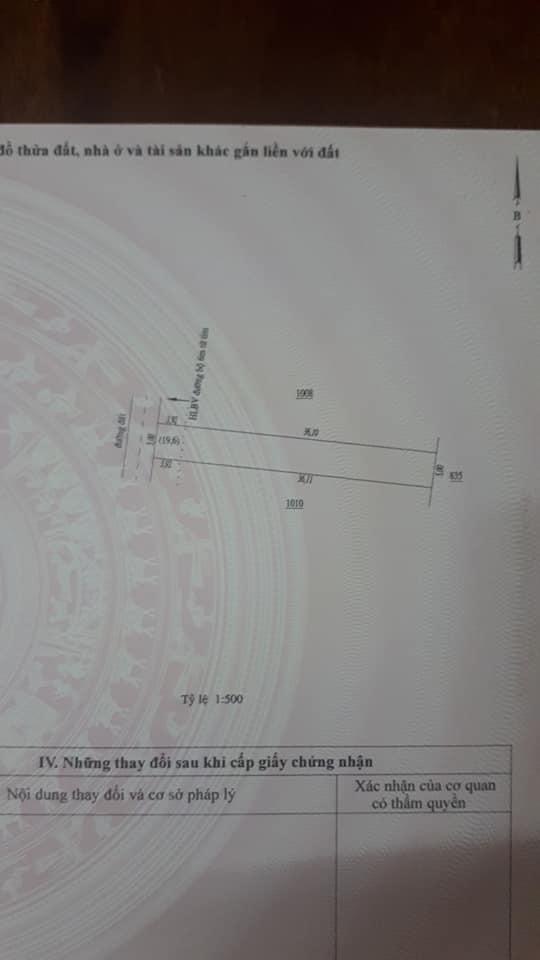 Bán đất cách nhựa dt 756 500m 5*36*100tc giá 420tr tân khai