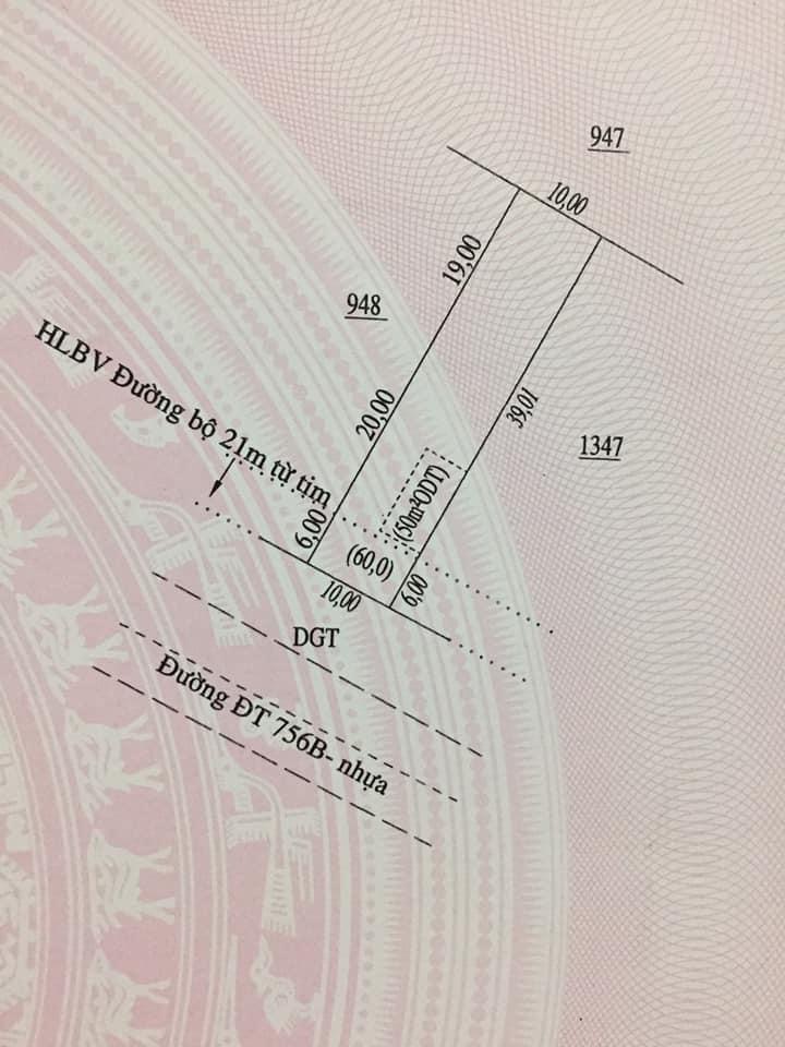 Bán dat cách QL13 1,5km giá 1tỷ 300tr Đường đt 756