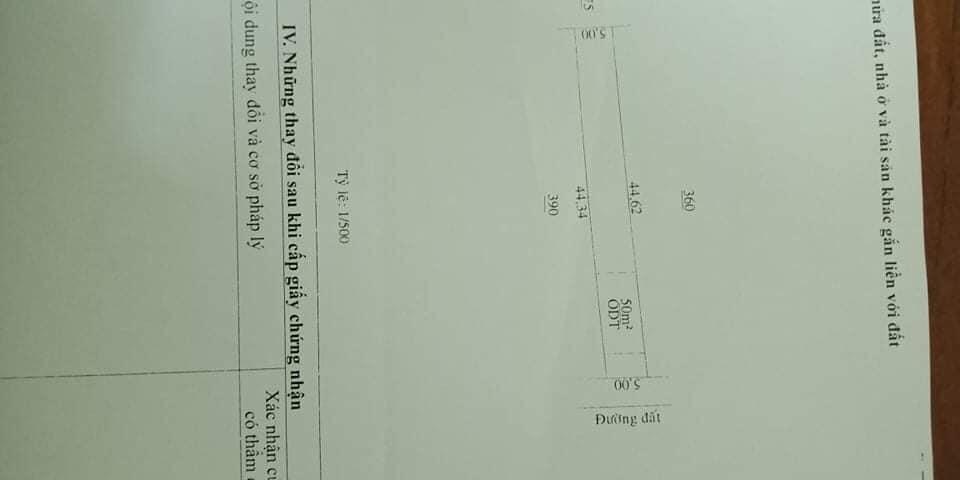 Bán đất An Lộc giá 385tr dt 5x44x50