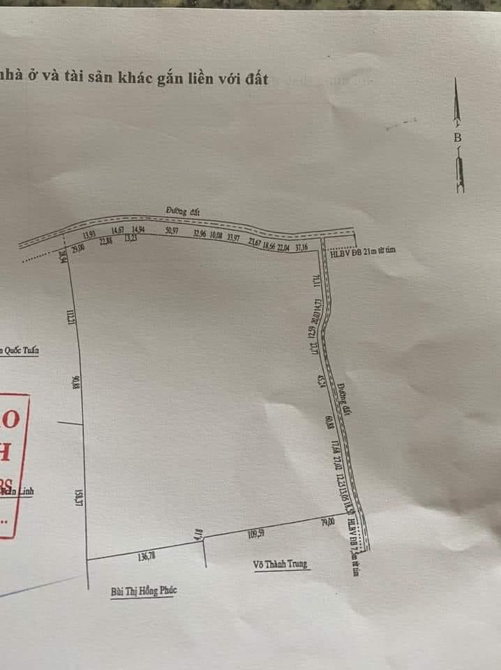 Minh tâm 11,9ha 2 mt đường giá 1,3 tỉ/ ha