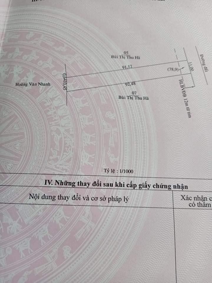 Bán đất ấp Thạnh An xã Thanh Lương giá 201tr dt  10×92