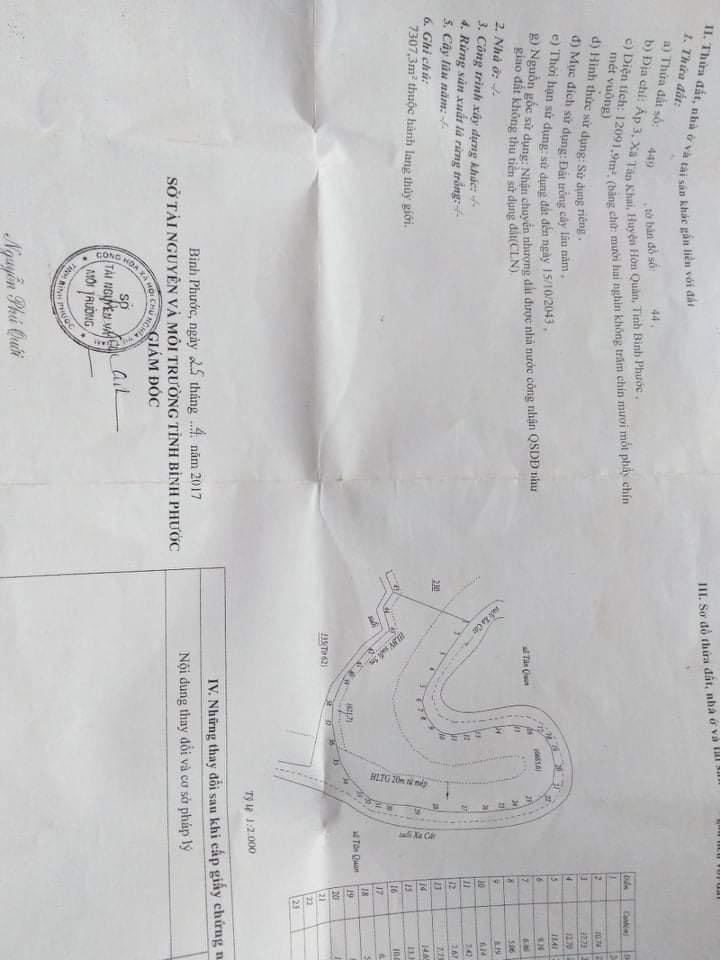 Bán 1,2ha có cao su kp3 tân khai giá 1ti3