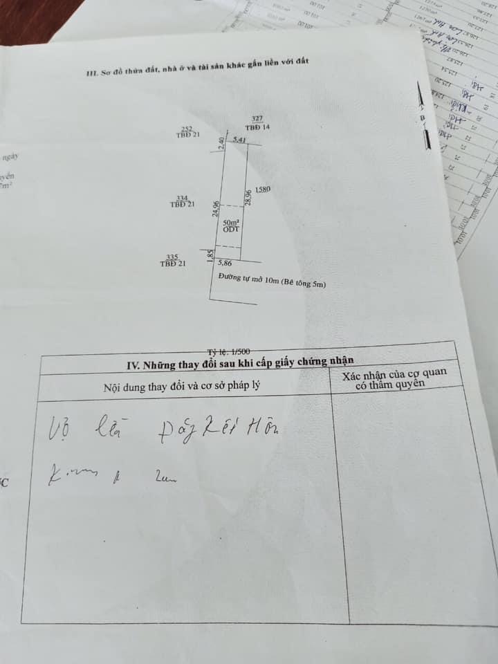 Bán đất kp Bình An – An Lộc giá 425tr dt 5,8x21x50