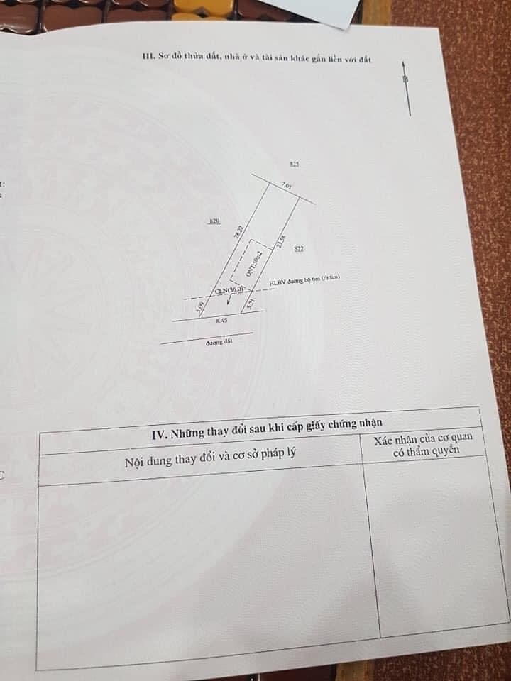 Bán đất ấp 3 chợ Thành giá 650tr dt 8×24
