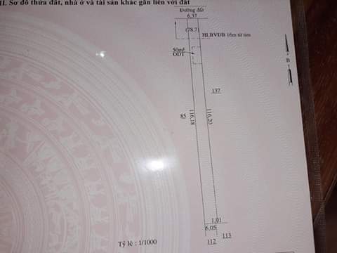Bán đất phường Hưng Chiến-BL giá 850tr dt 6,4×116×50tc