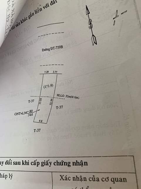 Bán đất xã tân thành- huyện bù đốp giá 4 tỷ dt 10×33×70tc