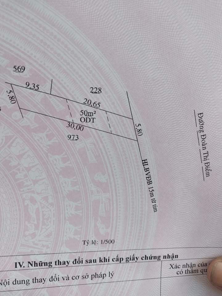 Bán đất phường Hưng Chiến-BL giá 1ty600tr dt 5×30
