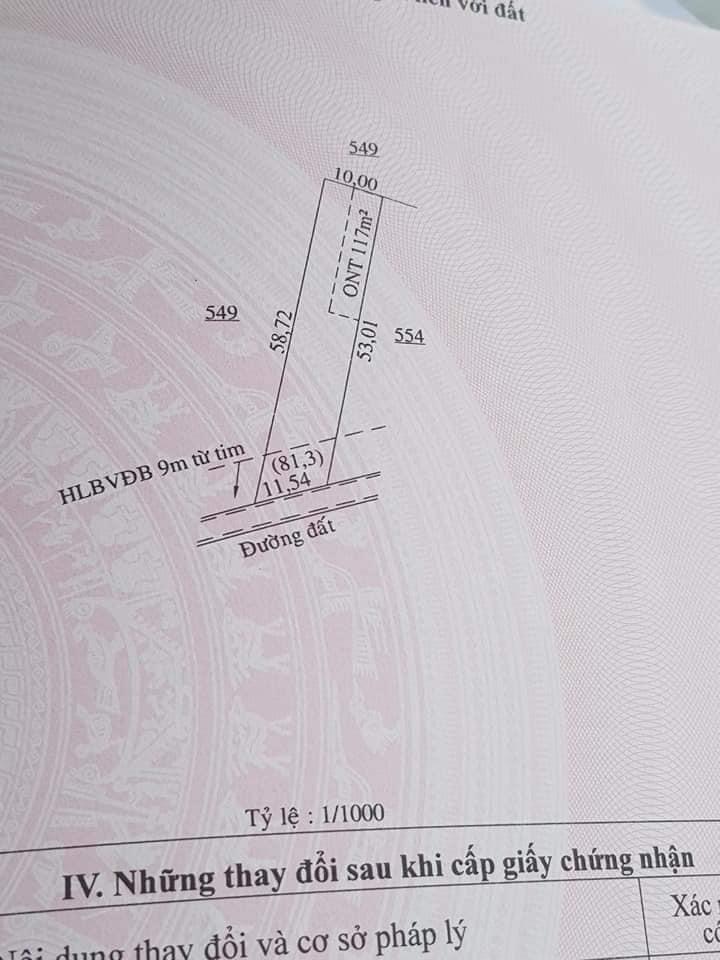 Bán đất xã Thanh Phú Bình Long giá 460tr