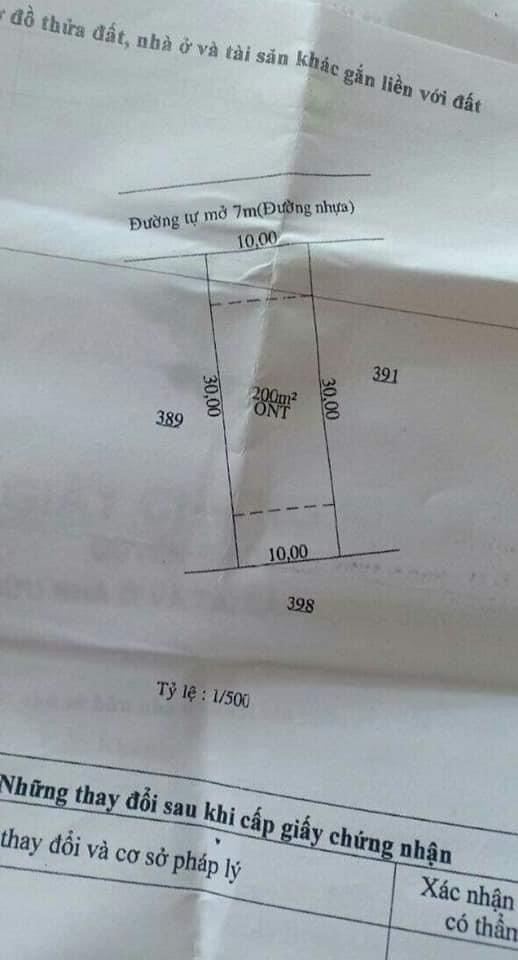 Bán đất Thanh Phú giá 530tr dt 10x30x200tc
