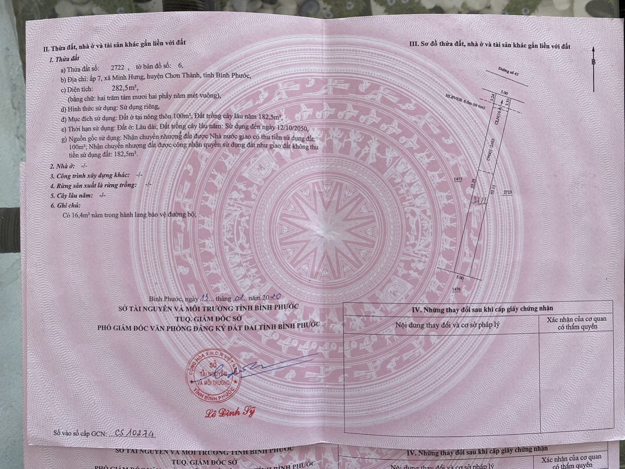 lô đât sau khu công nghiệp minh hưng.