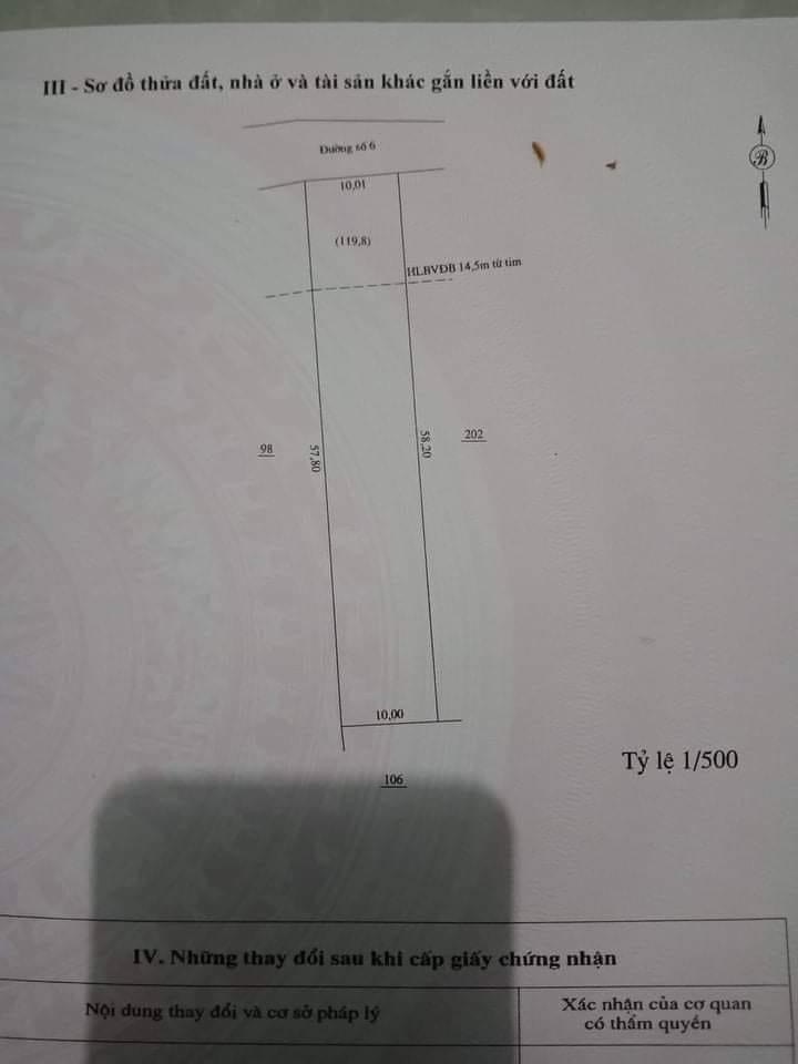đất tổ 26 ấp chợ tân tiến. Cách ĐT 741 250m.  Dt 10×57 tc 100m.