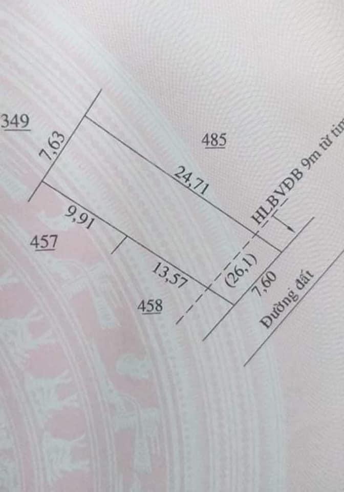 Bán đất an lộc giá 340tr dt 7×26