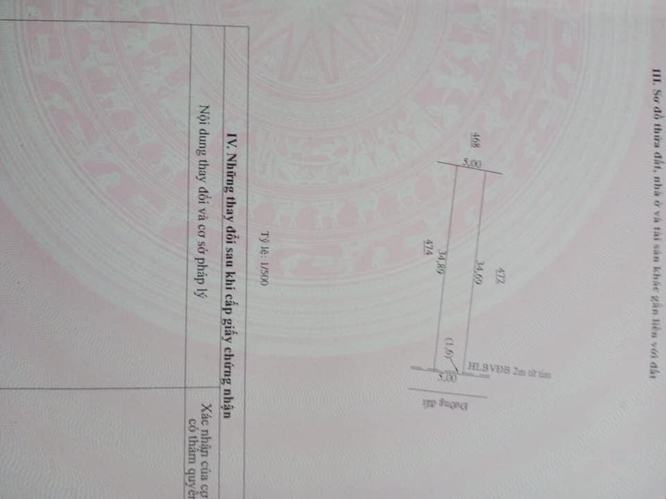 Bán đất Kp Bình Tân Phường An Lộc giá 320tr dt 5x34x50tc