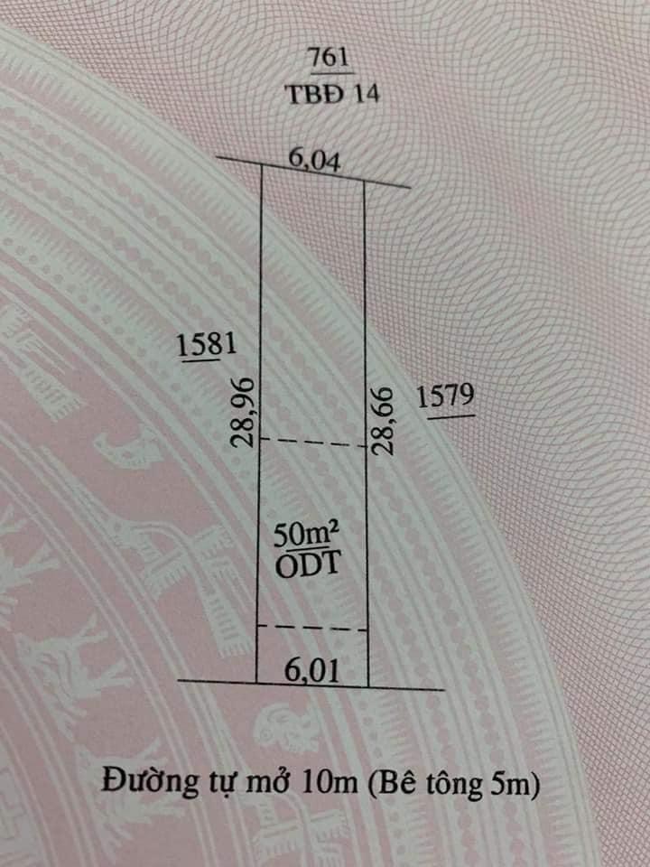 Bán đất An Lộc giá 430tr dt 6×28