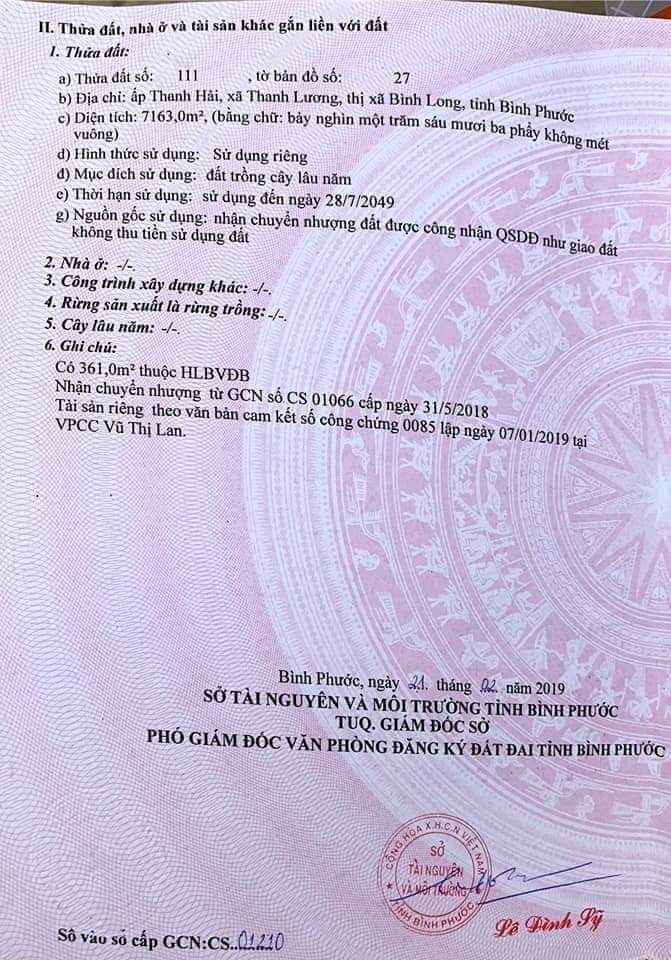 7 sào sóc cây me, xã Thanh Lương, tx. B. Long. 2 mặt tiền. Giá 1 tỷ 100.