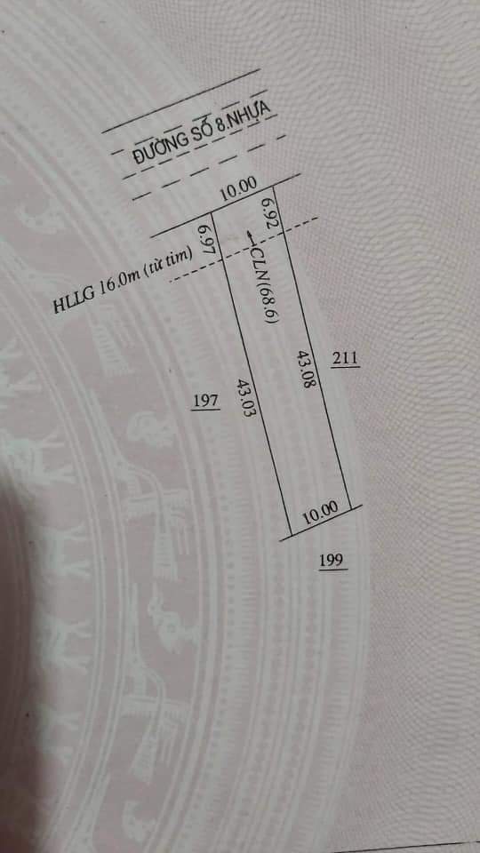 Bán đất 10×43 thủ  cư 100 xã  minh hưng. Cach hoàng hùng hơn 100m .