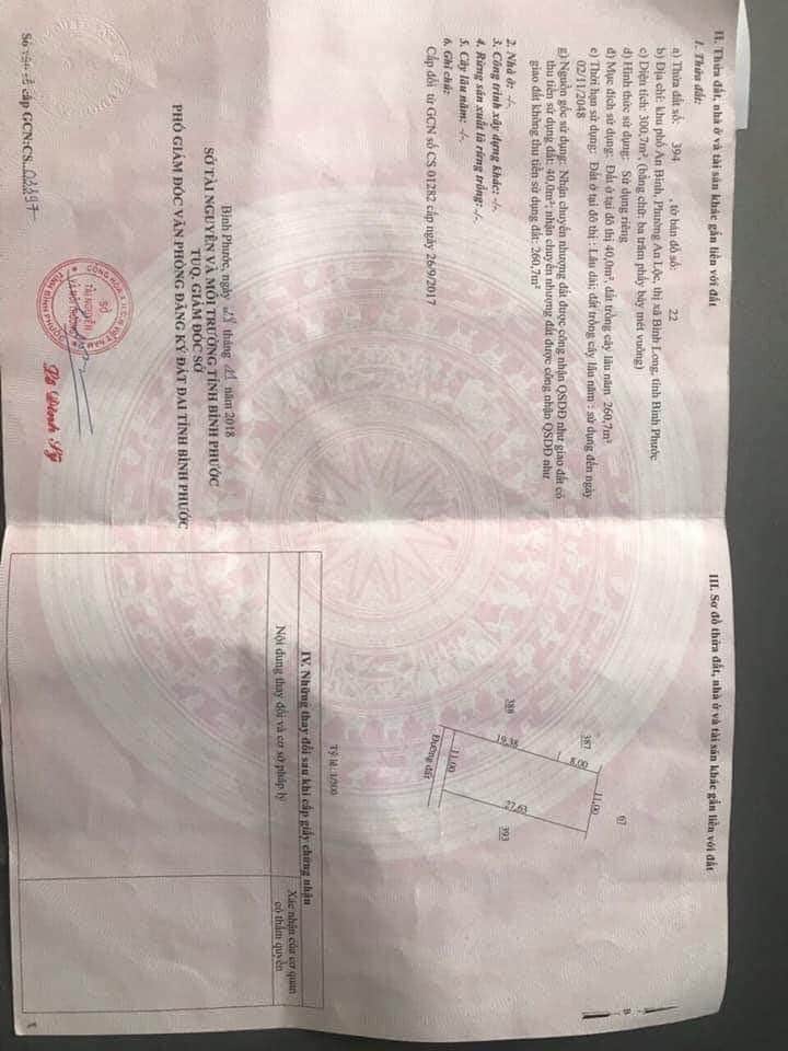 Chủ gửi bán căn nhà phường an lộc-tx bình long .