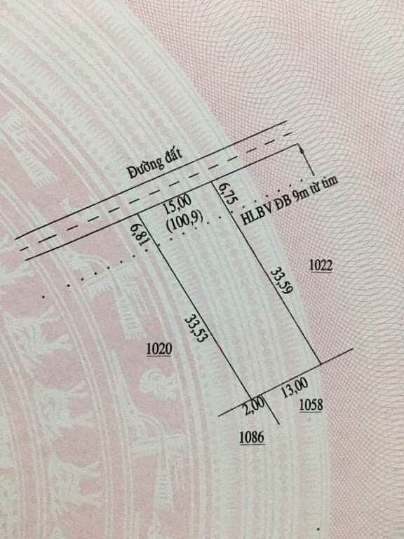Bán đất thị trấn tân khai giá  680tr dt 15×33×50tc