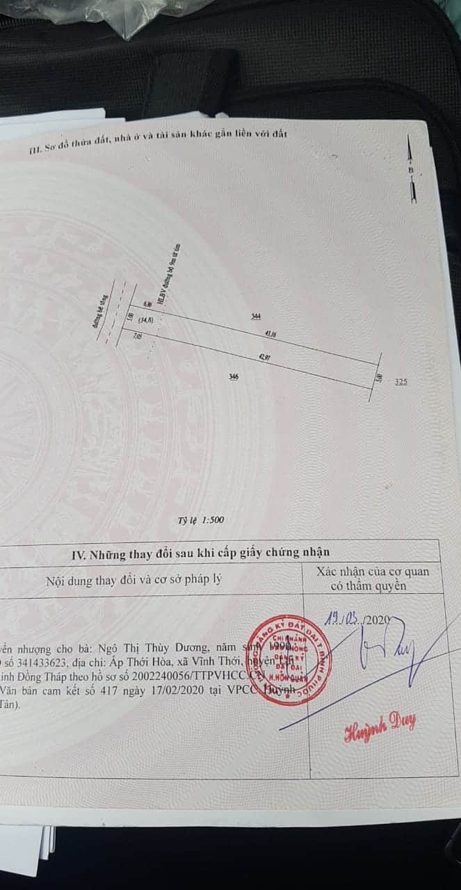 đường bê tông, kp 3 thị trấn tân khai.  giá  420tr dt 5×42×50tc