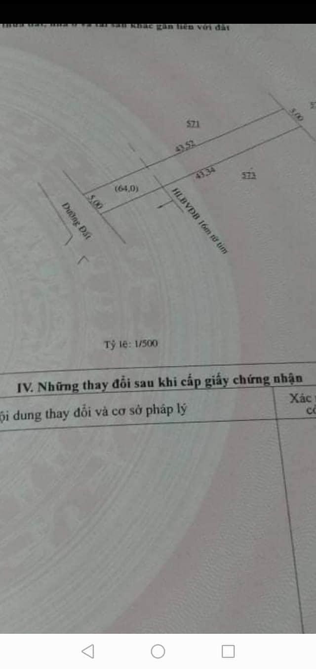 Bán đất Thanh Phú giá 325tr dt5x43x100tc