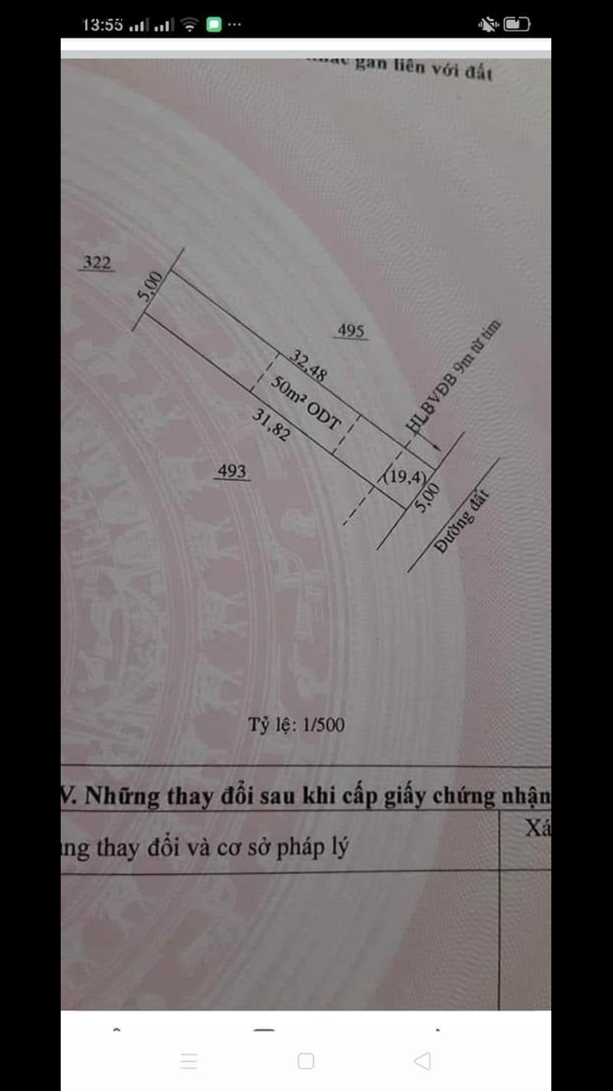 Bán đất An Lộc Giá 290tr dt 5×31