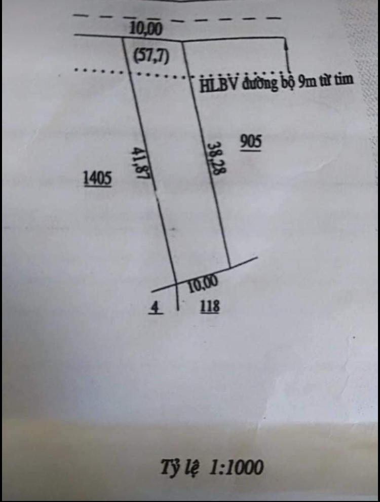 Bán đất kp2 Tân khai giá 1,3ty dt 10x40x100tc