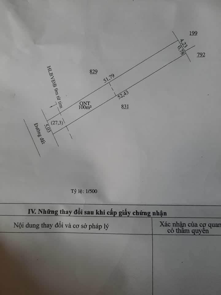 Bán đất Thanh Phú Giá 380tr dt 5×52