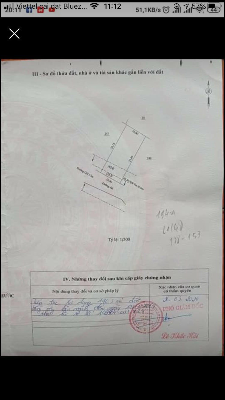 Bán lô đất mt TT Tân Phú có 100tc giá 680tr